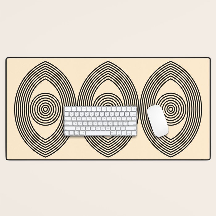 Abstraction_EYE_LINE_POP_ART_Minimalism_001X Desk Mat Gallery Image 1