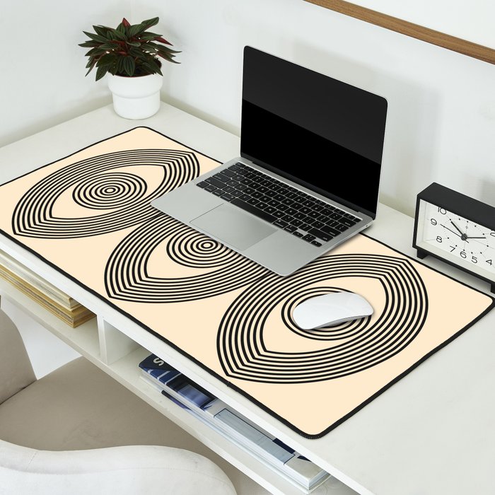 Abstraction_EYE_LINE_POP_ART_Minimalism_001X Desk Mat Gallery Image 2