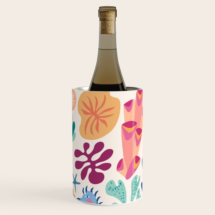 Modern Coral Pattern Wine Chiller Gallery Image 1