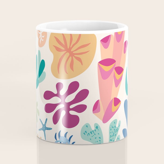 Modern Coral Pattern Coffee Mug Gallery Image 4