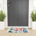 Modern Coral Pattern Welcome Mat Gallery Image 3