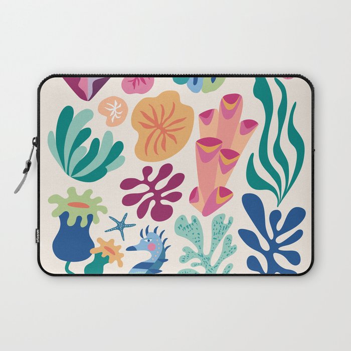 Modern Coral Pattern Laptop Sleeve Gallery Image 1