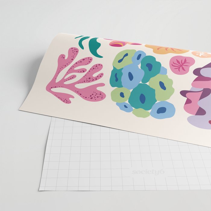 Modern Coral Pattern Wrapping Paper Gallery Image 2