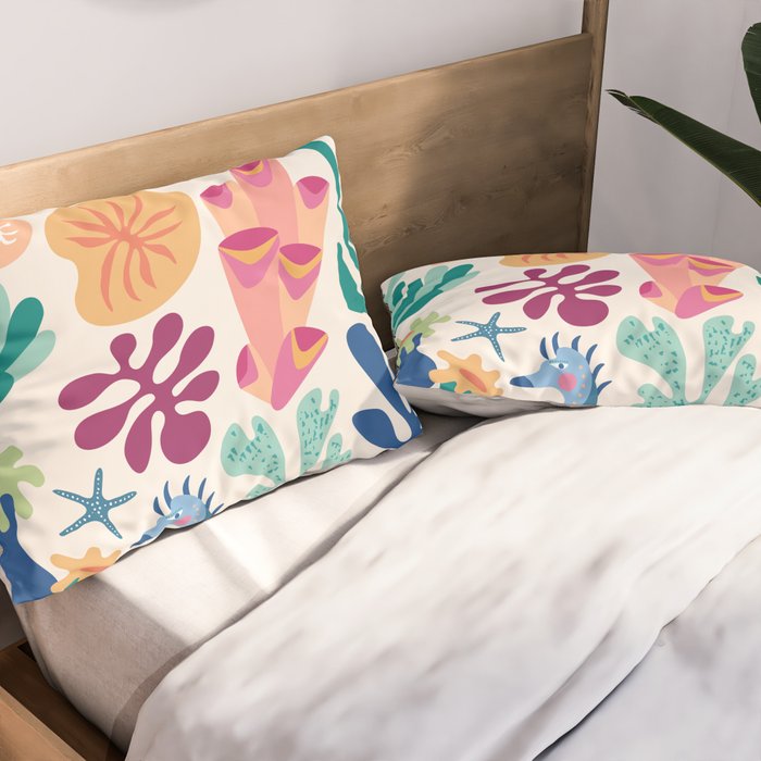 Modern Coral Pattern Pillow Sham Gallery Image 2