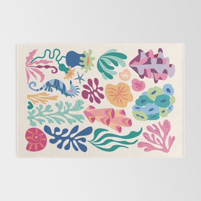 Modern Coral Pattern Rug Gallery Image 2