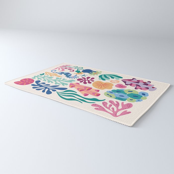 Modern Coral Pattern Rug Gallery Image 3