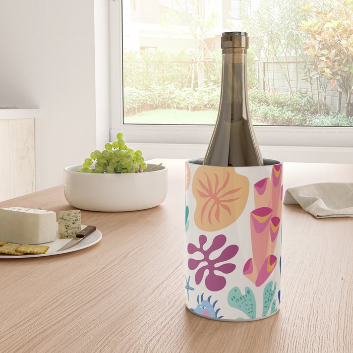 Modern Coral Pattern Wine Chiller Gallery Image 4