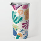 Modern Coral Pattern Travel Mug Gallery Image 3