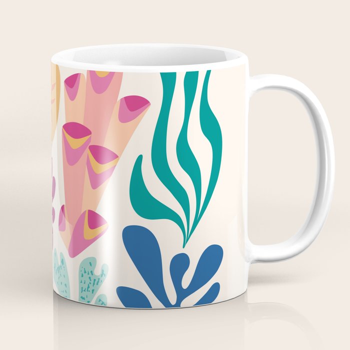 Modern Coral Pattern Coffee Mug Gallery Image 1