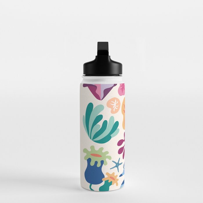 Modern Coral Pattern Water Bottle Gallery Image 3