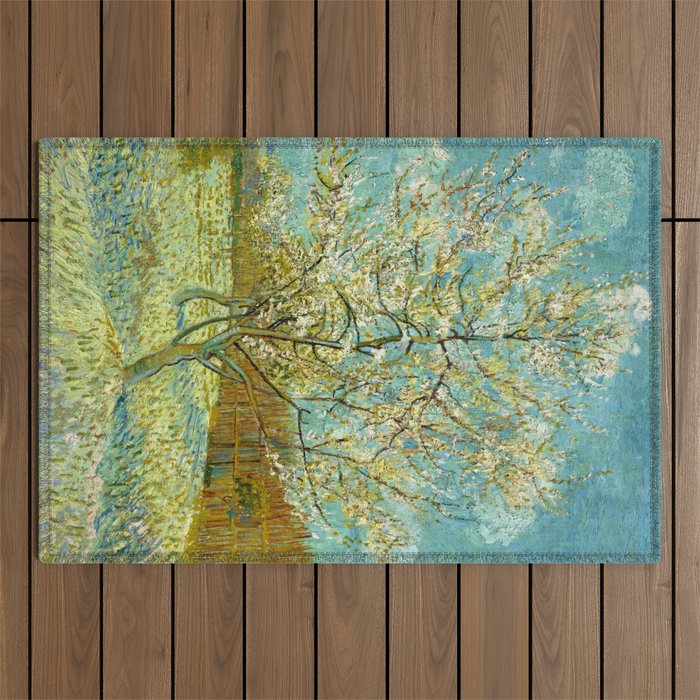 Vincent van Gogh "The pink peach tree" Outdoor Rug Gallery Image 1