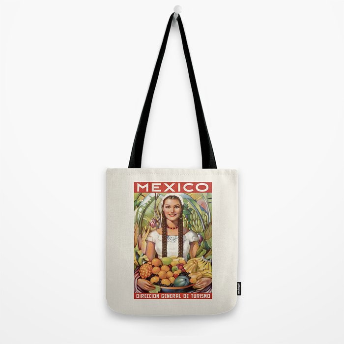 Mexico Vintage Travel Poster, 1950s Tote Bag Gallery Image 2