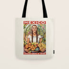 Mexico Vintage Travel Poster, 1950s Tote Bag Gallery Image 1
