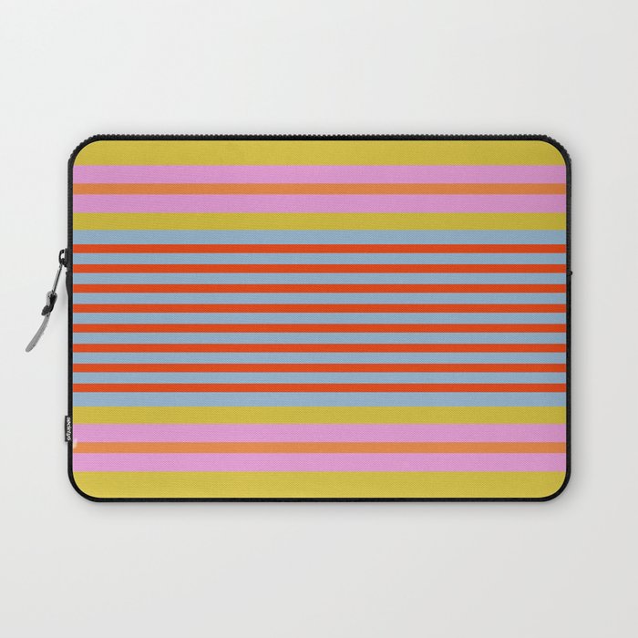 Bold Color Stripes Play Summer Bright Pattern 1 Laptop Sleeve Gallery Image 1