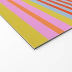 Bold Color Stripes Play Summer Bright Pattern 1 Welcome Mat Gallery Image 2