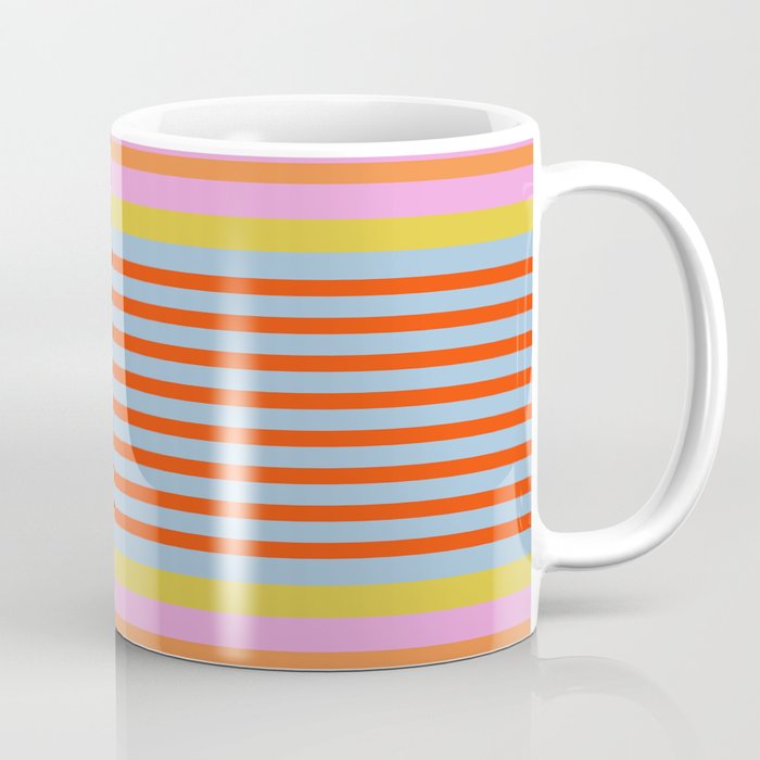 Bold Color Stripes Play Summer Bright Pattern 1 Coffee Mug Gallery Image 1