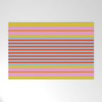 Bold Color Stripes Play Summer Bright Pattern 1 Welcome Mat Gallery Image 1