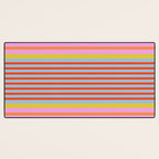 Bold Color Stripes Play Summer Bright Pattern 1 Desk Mat Gallery Image 3