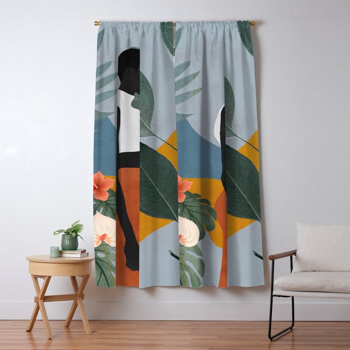 Tropical Girl 5 Window Curtain Gallery Image 5