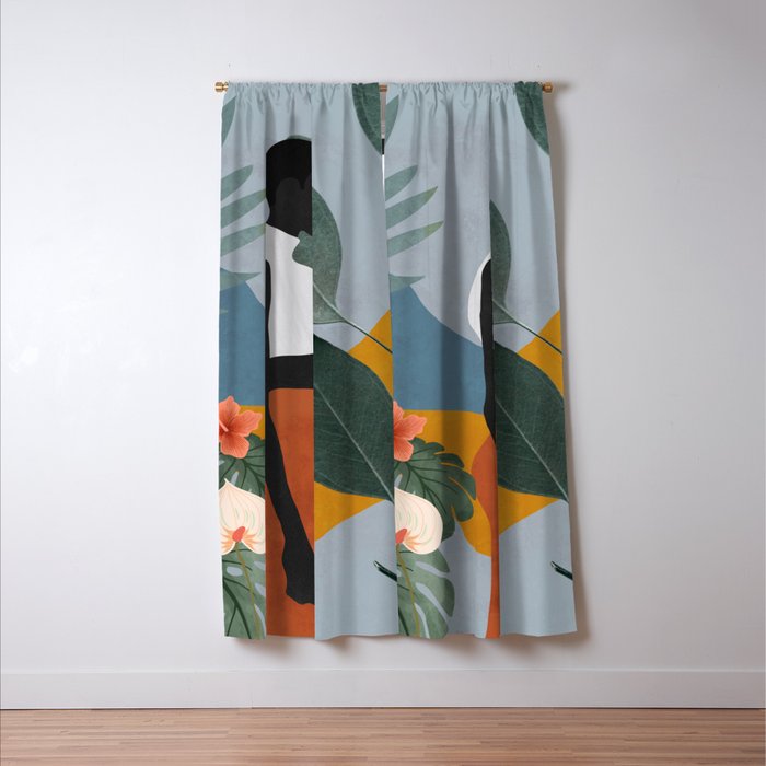 Tropical Girl 5 Window Curtain Gallery Image 3
