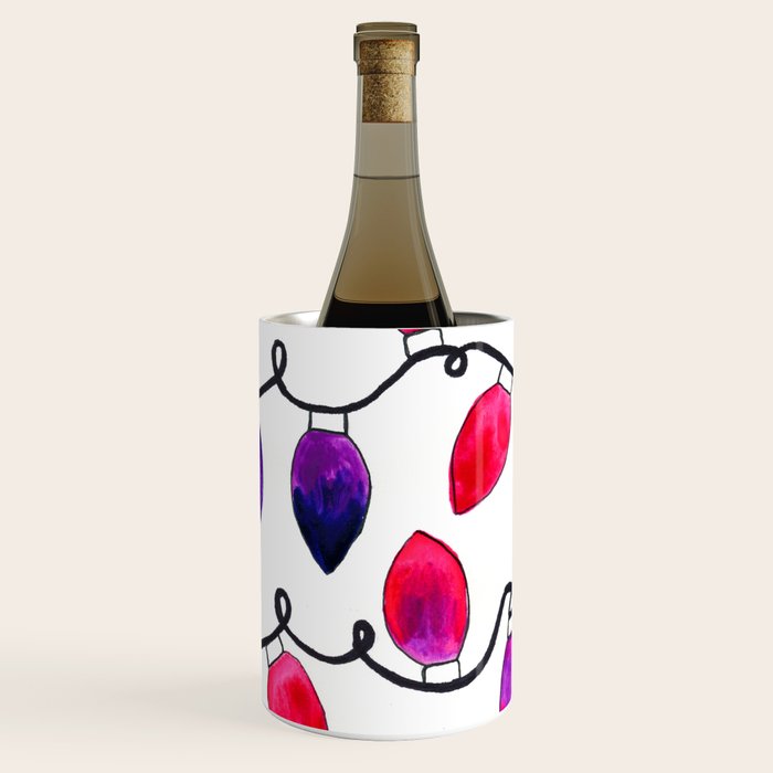 Colorful Christmas Holiday Light Bulbs Wine Chiller Gallery Image 3