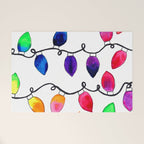 Colorful Christmas Holiday Light Bulbs Welcome Mat Gallery Image 1
