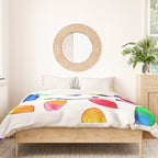 Colorful Christmas Holiday Light Bulbs Duvet Cover Gallery Image 3