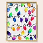 Colorful Christmas Holiday Light Bulbs Serving Tray Gallery Image 1