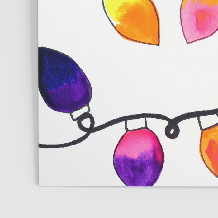 Colorful Christmas Holiday Light Bulbs Poster Gallery Image 3