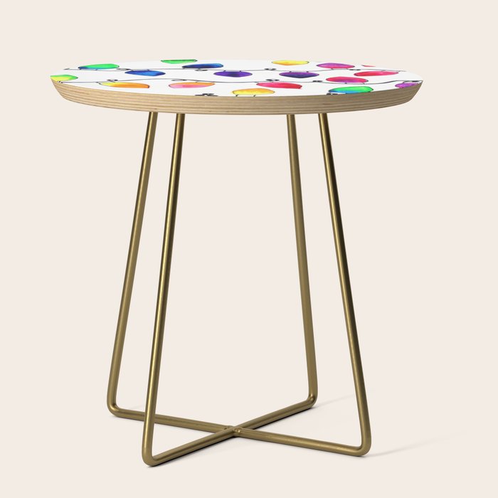 Colorful Christmas Holiday Light Bulbs Side Table Gallery Image 1