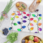 Colorful Christmas Holiday Light Bulbs Cutting Board Gallery Image 2