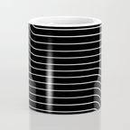 Minimal Line Curvature II Black and White Mid Century Modern Arch Abstract Coffee Mug Gallery Image 4