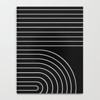 Minimal Line Curvature II Black and White Mid Century Modern Arch Abstract Notebook Gallery Image 4