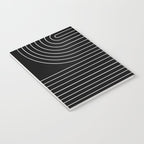 Minimal Line Curvature II Black and White Mid Century Modern Arch Abstract Notebook Gallery Image 3