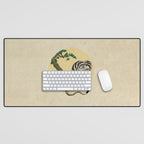 Tiger with magpie type-D : Minhwa-Korean traditional/folk art Desk Mat Gallery Image 1