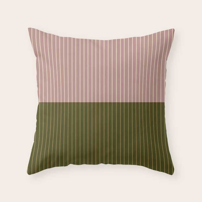 Color Block Lines XXXIV Throw Pillow Gallery Image 1