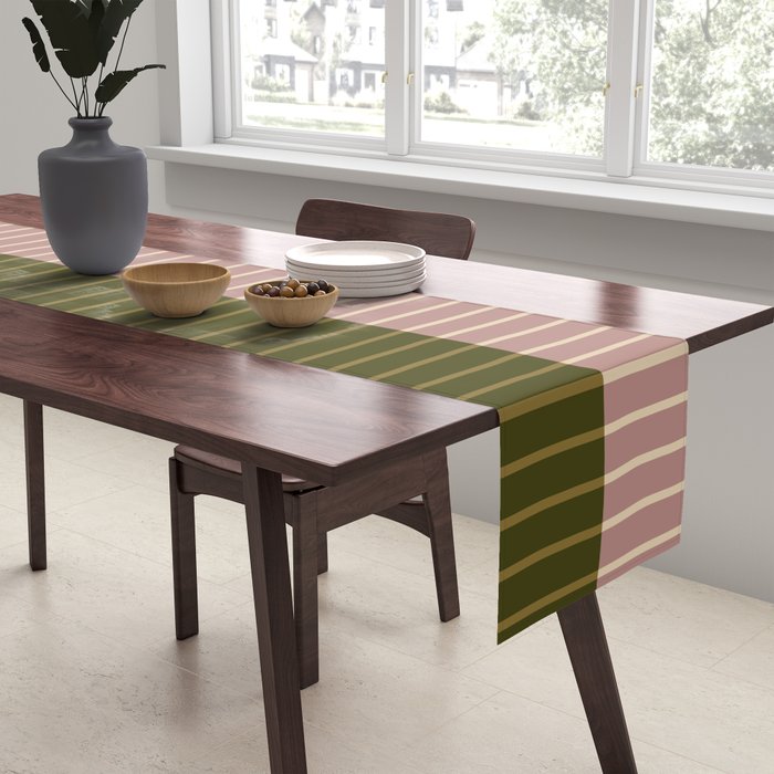 Color Block Lines XXXIV Table Runner Gallery Image 2