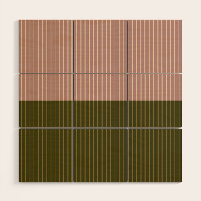 Color Block Lines XXXIV Wood Wall Art Gallery Image 1