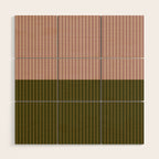 Color Block Lines XXXIV Wood Wall Art Gallery Image 1