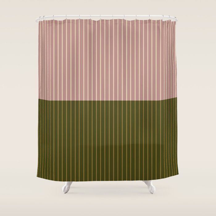 Color Block Lines XXXIV Shower Curtain Gallery Image 1