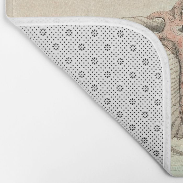 Argonauta Argo octopus (paper nautilus) by Frederick Nodder, 1793 Bath Mat Gallery Image 2