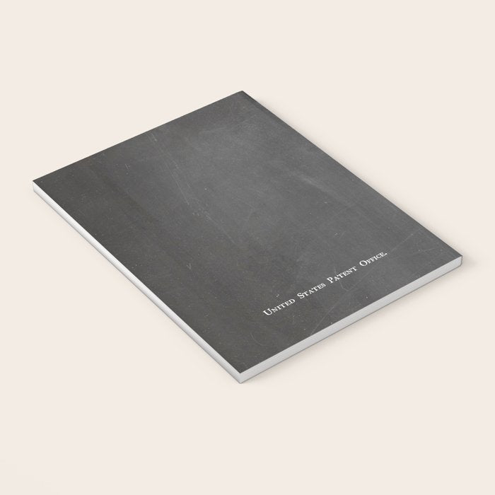 Lacrosse Stick Patent - Lacrosse Player Art - Black Chalkboard Notebook Gallery Image 3