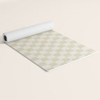 Linen Check Pattern - Mocha Brown Yoga Mat Gallery Image 2