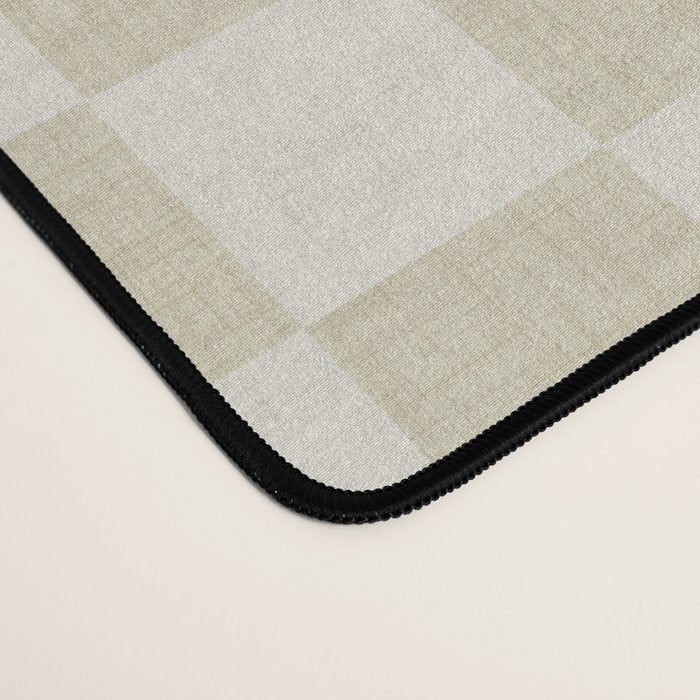 Linen Check Pattern - Mocha Brown Desk Mat Gallery Image 4