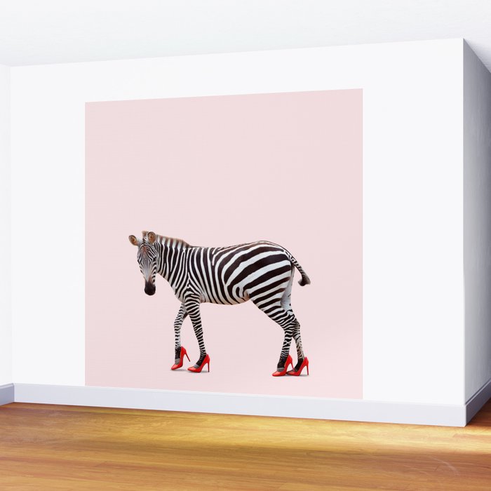 HIGH HEEL ZEBRA Wall Mural Gallery Image 2