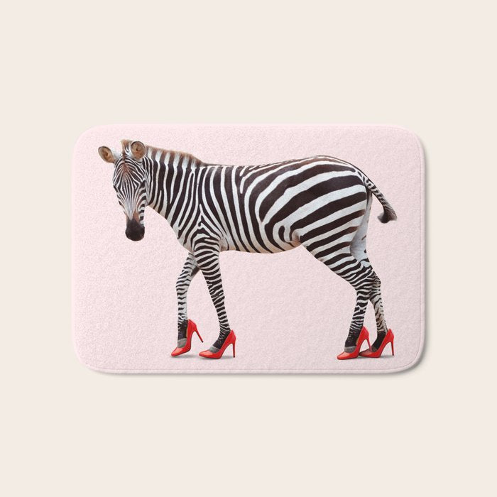 HIGH HEEL ZEBRA Bath Mat Gallery Image 1