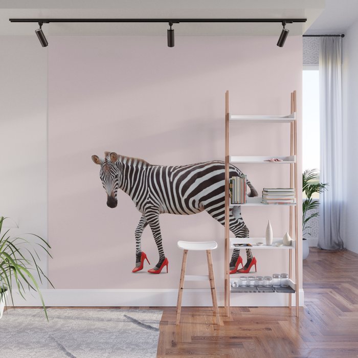 HIGH HEEL ZEBRA Wall Mural Gallery Image 1