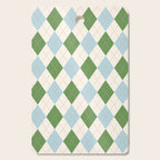 Green and Blue Argyle Plaid Cutting Board Gallery Image 1