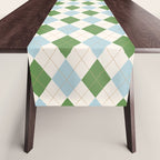 Green and Blue Argyle Plaid Table Runner Gallery Image 1