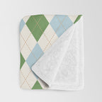 Green and Blue Argyle Plaid Throw Blanket Gallery Image 3